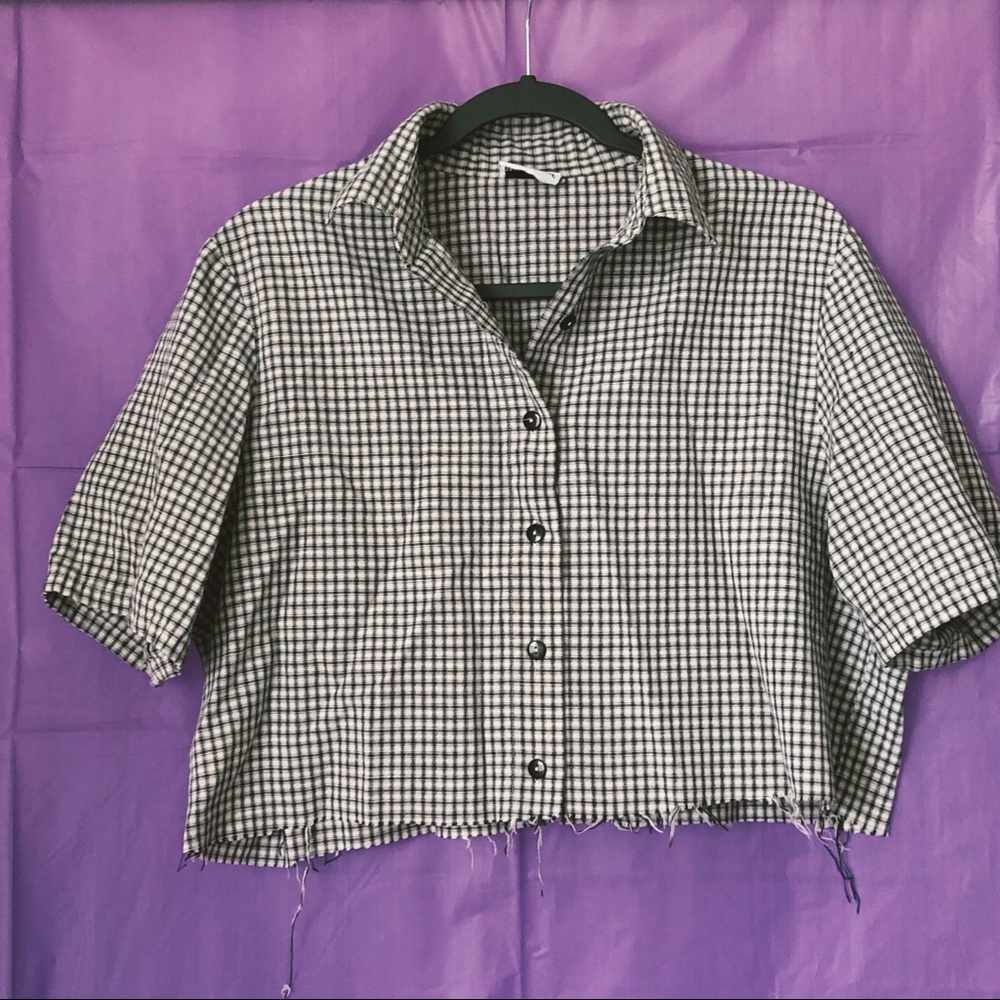 Brandy Melville inspired checkered crop top
